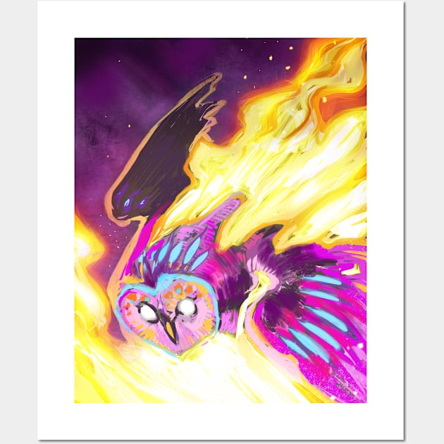 Firebird Owl Wall Art by Phoenix Fiction Writers